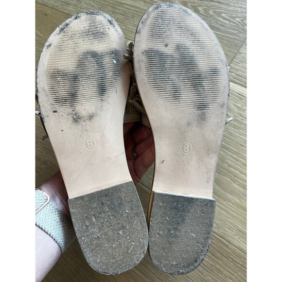 Seychelle Women Beige Leather Suede Slide Sandals sz 8 - Picture 3 of 4